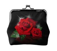 Red Roses Small Makeup Bag for Purse, Mini Portable Cosmetic Bags, for Gym and Daily Use