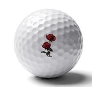 Red Roses Standard Golf Balls Recreation Ball Professional Gift for Boyfriend Father Husband Son