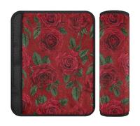 Red Roses Strap Covers Belt Covers Covers for Adults Comfort Seat Cushion for Boys Girls 2 Pieces 10 * 7.7in