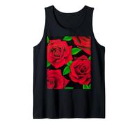 Red Roses Wild Rose Bold Floral Design Pattern Art Tank Top