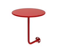 Red Round Iron Side Table - Wall-Mounted Modern Bar Desk for Cafés, Cocktail Lounges, Commercial Dining, and Dessert Shops - Indoor and Outdoor Use Red,40x47cm