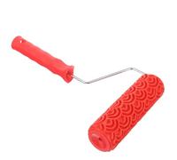 Red Rubber Patterned Texture Paint Roller for Wall and Cabinet Decoration