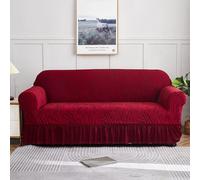 Red Ruff 2-3 Seater Sofa Cover | Anti-Cat & in Resint | Elastic Fur Protector | Slish & Foldable Home Décor Solut