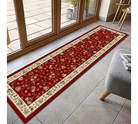 Red Runner Rug for Hallway Traditional Carpet Runners for Entryway Stairs Hall Corridor Area Rugs,100cm 1.5m 2m 250cm 300cm 4m 5m 6m Long Carpets (Size:60x500cm/2ftx16.4ft)