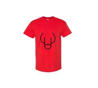 (Red, S) Adult Dick Penis Down Silhouette Joke Funny Art Men T Shirt Tee Top