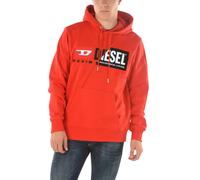 (Red, S) DIESEL S-Girk-Hood-Cuty Mens Hoodies