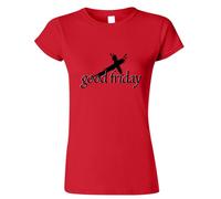 (Red, S) Easter Good Friday Unique Jesus Christian God Cross Ladies Women T Shirt Tee Top
