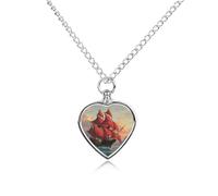 Red Sailed Pirate Ship at Sunset Urn Necklace for Ashes Adjustable Pet Cremation Jewelry for Men Women
