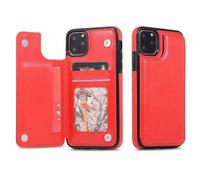 (red, Samsung A20) Magnetic Leather Wallet Case Flip Cover for iPhone 16 15 14 13 12 11 Pro Max 8 7+ XR XSMAX Samsung S25 S24 S23 S22 S21 S20 Plus S23FE A55 A14 A54 A53