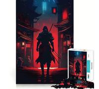 Red Samurai Warrior Hard Jigsaw Puzzle for Adults 1000 Pieces Intellect Toy Cozy Time Quality Cut (38x26cm)