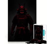 Red Samurai Warrior in Dark Armor 1000 Piece Jigsaw Puzzles for Teenagers Jigsaw Think Toy Together Fun Sharp Cut Art Collectible (38x52cm)