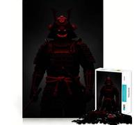 Red Samurai Warrior in Dark Armor Jigsaw Puzzles for Adults 1000 Pieces Brain Skill Relaxed Mind Exact Edge Art Collection Piece (38x26cm)