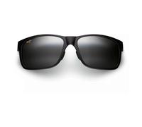 Maui Jim MJ0432S 001 Unisex Sunglasses Injected Black Grey Squared