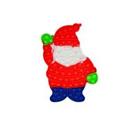 Red Santa Claus Pop It Fidget Toy Loud Quiet Side Silicone