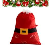 Red Santa Sack Gift Bag With Drawstring, Large Reusable Christmas Candy Holder For Holiday Party | Festive Storage Pouch For Kids Adults Friends Birthday Thanksgiving Halloween New Year Home Celebrati