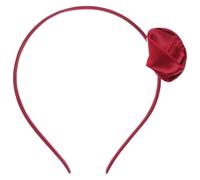 Red Satin Cloth Retro Rose Headband Vintage Hair Accessory | Flower Decoration, Comfortable Fit, Stylish Elegant Finish, Graduation Festival Keeps the Look Refined
