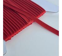 Red Satin Fabric Covered flanged Insert Piping Cord Trim - Luxury Edge Finish - 25 Metres