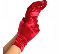 Red satin gloves, Size One size -1, Poids 0.040 Kg, Color Red