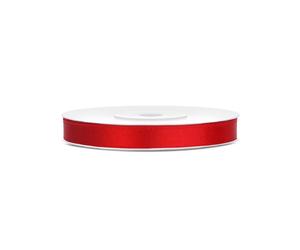 Red satin ribbon 0.6 cm x 25 m