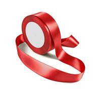 Red Satin Ribbon 15mm for Giftwrapping 22M, Ribbons for Crafting, Wide Polyester Fabric for Cake, Balloons, Christmas Decorations, Craft, Hair Bows,Wedding Party Home Decor