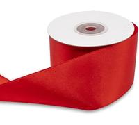 Red Satin Ribbon 50mm Roll 25m Ribbon 5cm Gift Idea Wedding Christening Valentines Christmas New Year Party Favour Spool