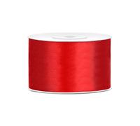 Red Satin Ribbon Roll 38 Mm, 25 M
