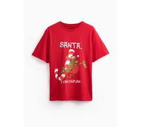 Red Scooby-Doo Santa Graphic T-Shirt S