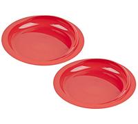 Red Scoop Dish with Suction Cup Base x 2