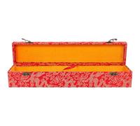 Red Scroll Container for Architects and Teachers Dust Protection Box | Wood and Cloth Build, Copper Buckle Closure, Smooth Printed Finish, for Classroom Use and Home Storage