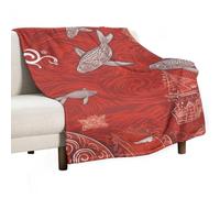 Red Sea Animal Blanket, Soft Flannel Fleece Blankets Quick-Dry, Lightweight Throw Blanket for Couch, Bed, Office & Travel, Ideal Gift for Family & Friends, 66"x90"