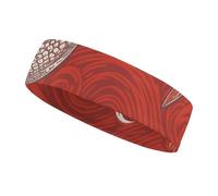 Red Sea Animal Headbands for Women & Men Sports Headband, Fits All Head Sizes, Ultra Absorbent & Non-Slip Sweatband for Running, Yoga, Gym