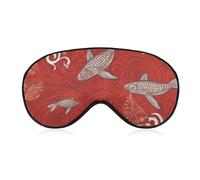 Red Sea Animal Sleep Mask with Adjustable Strap, Breathable Sleep Masks for Women Men, Soft Eye Mask for Side Sleepers, Travel, Office Nap, Airplane & Blocking Light