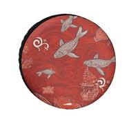 Red Sea Animal Spare Tire Cover, 30inch Oxford Wheel Protector Travel Accessories, Waterproof Dustproof Wheel Tire Covers for RV Jeep SUV Camper Truck