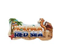 Red Sea Hurghada Egypt 3D Refrigerator Magnet Resin Travel Souvenirs,Handmade Home & Kitchen Decoration Hurghada Fridge Magnet Collection Gift