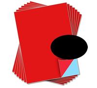 Red Self Adhesive Gloss Vinyl Sheet - A4 - Pack of 20 - Perfect for Hobby & Craft by PARTY DECOR