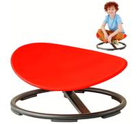 (Red) Sensory Rotating Chair, Autistic Kids 3 Sensory Swivel Spinning Chair | Coordinate The Balanced Development Of The Left And Right Brain