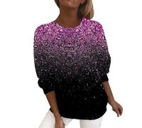 Red Sequin Top Sweatshirt for Women UK Clearance Graduated Sparkly Print Tops Casual Long Sleeve Pullover Tops Classic Crewneck Going Out T Deals of The Day Sale Home