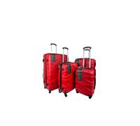 (Red, Set of 4) Hampton & Stewart Hard Shell Extra Large Suitcase