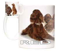 Red Setter Gift Mug. Images of Red Setter Dogs Adorn This 11oz Ceramic Mug. Pedigree Dog Mug. Crufts Dog Show Kennel Club Pedigree Breed Puppy