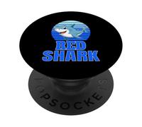 Red Shark Family Reunion Squad First Last Name PopSockets Adhesive PopGrip