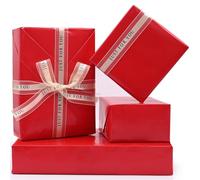 Red Shiny Wrapping Paper Sheets, 50cm*70cm Solid Color Matte Wrapping Paper for Birthday Gift Wrap,DIY Crafts,Wedding, Christmas,Baby Shower,Festive Decorations(5 sheets)