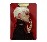 Red Short Hair Nun A4 clipboard Anesthesia Transparent for Teacher Must Haves for Classroom Elementary Size 9 x 12