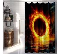 Red Shower Curtains for Bathroom, Shower Curtain Ocean Bathroom Curtains with 12 Hooks, Waterproof Bath Curtain Machine Washable Fabric for Bath Tub, Home Accessories, Gifts 60x80inch -lsy250795