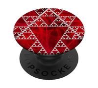 Red Sierpinski Triangles Fractals Geometry Math Shapes Mania PopSockets Swappable PopGrip