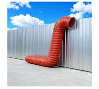 Red Silicone Air Duct Hose, 20mm-300mm ID, 13FT Length, High Temp Flexible Vent Pipe, Waterproof, for HVAC/Industrial Fumes(115mm)