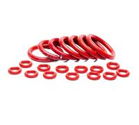 Red Silicone O-Ring Gasket CS 3.55mm OD 10.1mm~277.1mm Silicon O Ring Washer Food Grade Sealing Ring Waterproof & Insulated(OD 18.1mm (100Pcs))