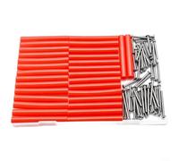 Red Silicone Outlet Spacers Kit with 304 Stainless Screws for Flush | Flexible Cut-to-Fit Gaskets for Sunken Sockets on for tile for granite Drywall Includes Multi-Size Shims(60 Pieces)