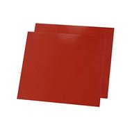 Red Silicone Rubber Sheet Gasket 60A Flexible High Temp Heat Resistant Material 6 by 6 inch 1/8 Thick 2 Pieces