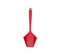 Red Silicone Strainer Spoon Household Ice Scoop for Home and Restaurant