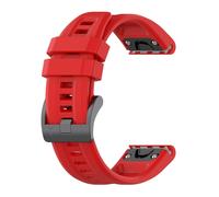 (Red) Silicone Watch Band For Garmin Tactix 7